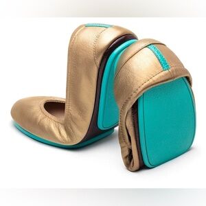 Tieks Metallic Gold Flats